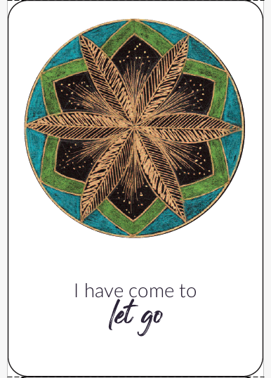 Mandala card, I have come to let go